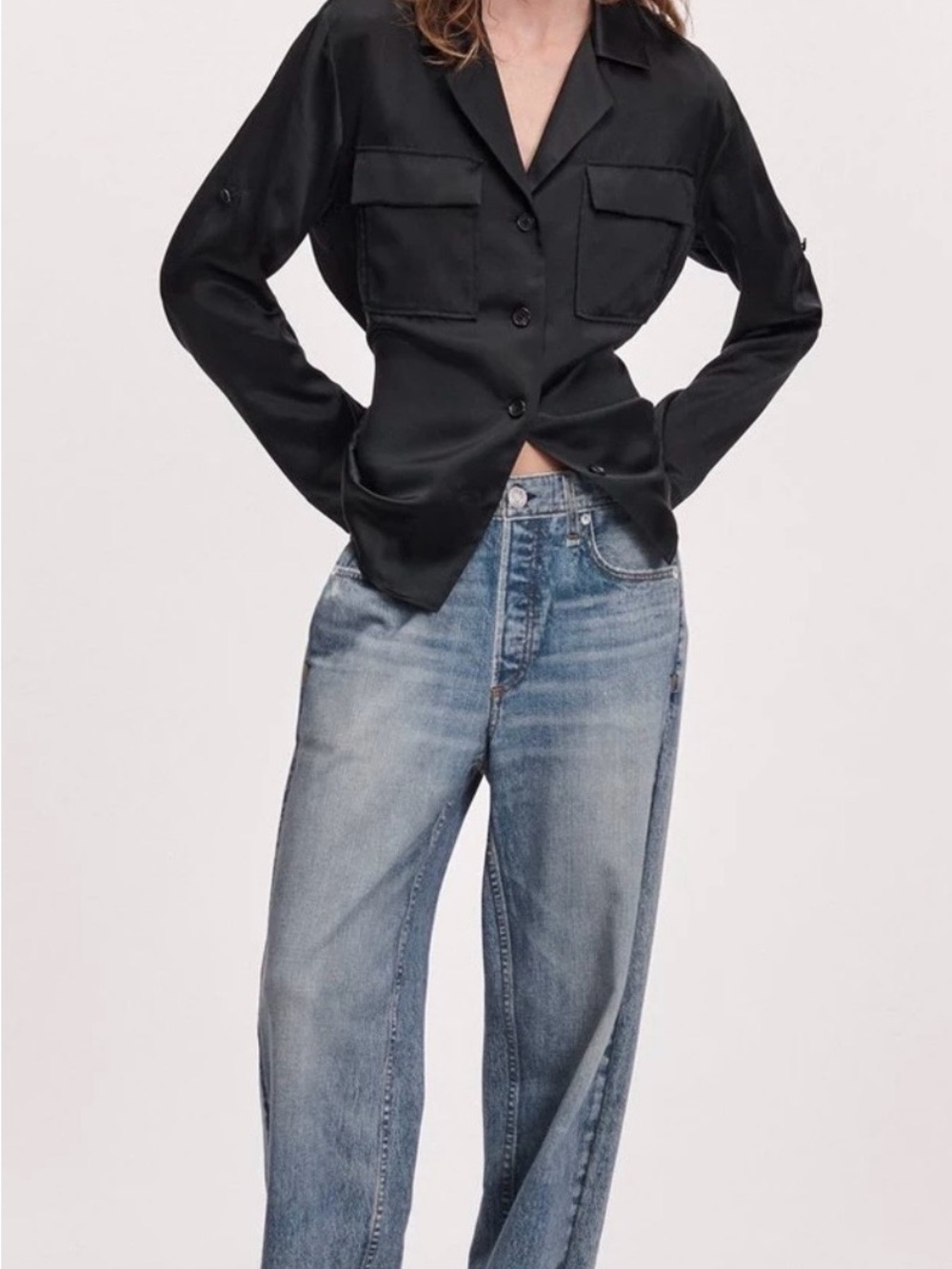 rag & bone rb miramar wide-leg pants in color scarlet